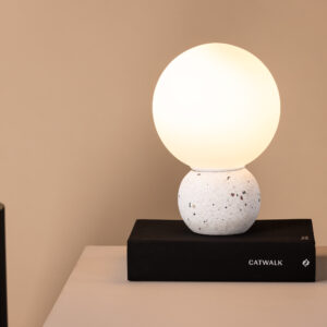 Metz – Lampe à poser – Blanc – ⌀20 cm