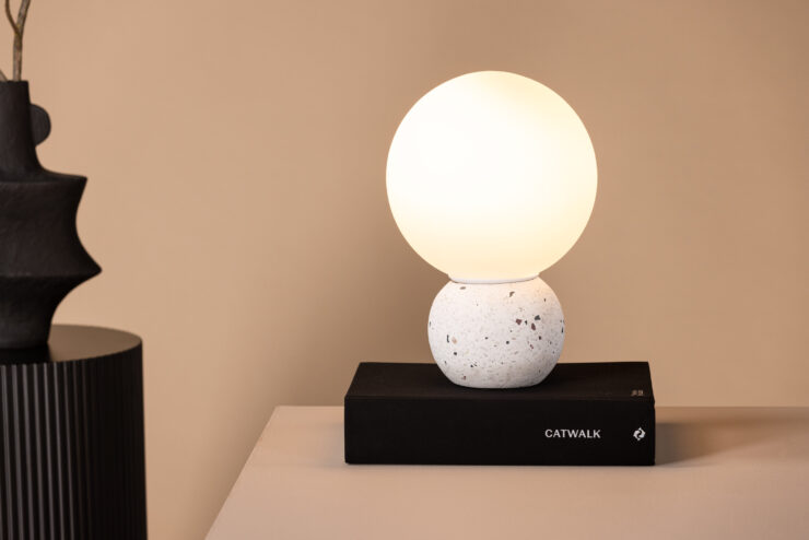 Metz – Lampe à poser – Blanc – ⌀20 cm
