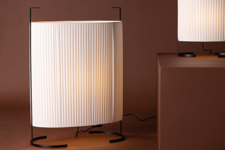 Rennes – Lampadaire – Beige, Noir – 60 x 80 x 30 cm