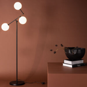Marsan – Lampadaire – Noir, Gris – 28 x 160 x 50 cm