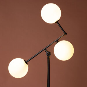 Marsan – Lampadaire – Noir, Gris – 28 x 160 x 50 cm