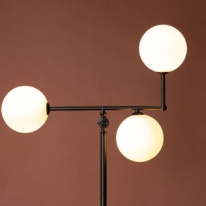 Marsan – Lampadaire – Noir, Gris – 28 x 160 x 50 cm