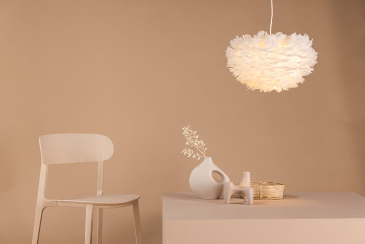 Nicola – Suspension – Noir, Gris, Blanc – 45 x 25 x 45 cm