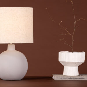 Torcello – Lampe à poser – Beige, Gris foncé, Noir, Gris – 32 x 51 x 32 cm