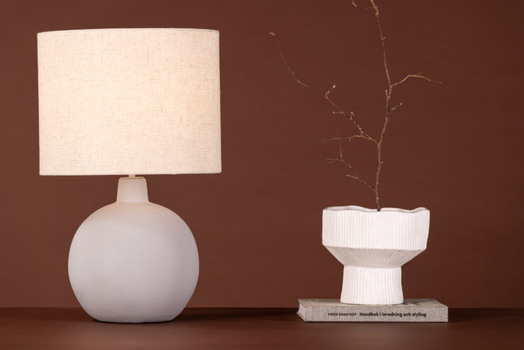 Torcello – Lampe à poser – Beige, Gris foncé, Noir, Gris – 32 x 51 x 32 cm