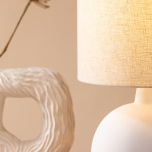 Torcello – Lampe à poser – Beige, Blanc – 32 x 51 x 32 cm