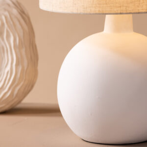 Torcello – Lampe à poser – Beige, Blanc – 32 x 51 x 32 cm