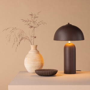 Corello – Lampe à poser – Marron, Noir – 28 x 45 x 28 cm