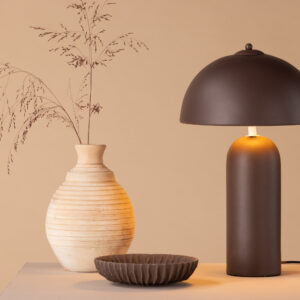 Corello – Lampe à poser – Marron, Noir – 28 x 45 x 28 cm