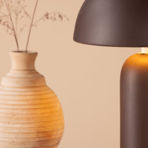 Corello – Lampe à poser – Marron, Noir – 28 x 45 x 28 cm