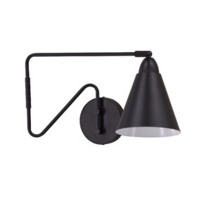 Amicola – Applique murale – Noir – 47 x 24,5 x 24 cm