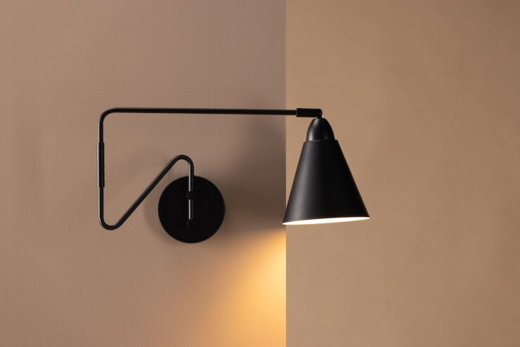 Amicola – Applique murale – Noir – 47 x 24,5 x 24 cm