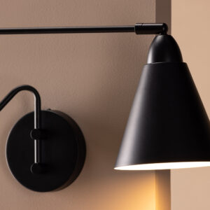 Amicola – Applique murale – Noir – 47 x 24,5 x 24 cm