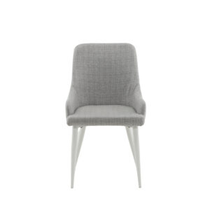 Plaza – Chaise de salle à manger – Gris, Blanc – 58 x 86 x 49 cm