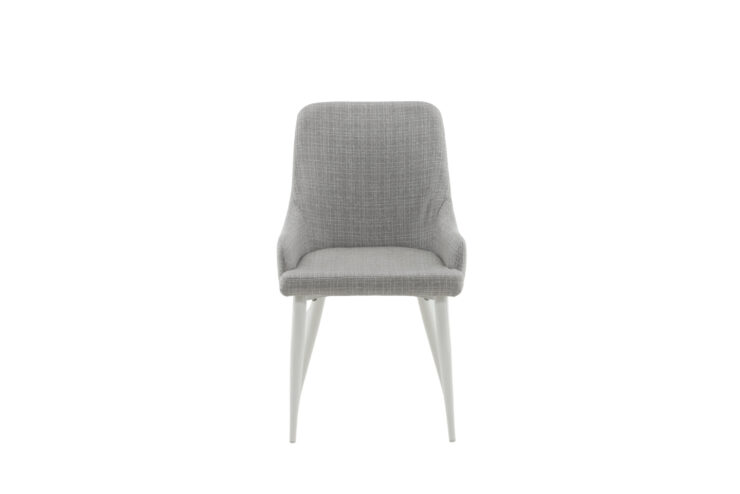 Plaza – Chaise de salle à manger – Gris, Blanc – 58 x 86 x 49 cm