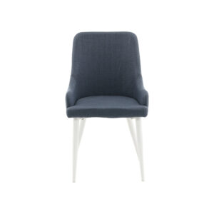 Plaza – Chaise de salle à manger – Bleu, Blanc – 58 x 86 x 49 cm