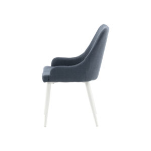 Plaza – Chaise de salle à manger – Bleu, Blanc – 58 x 86 x 49 cm