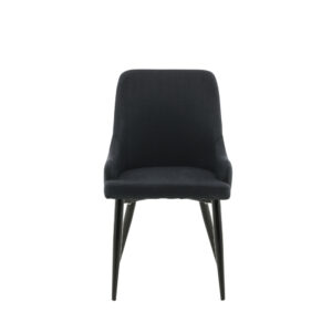 Plaza – Chaise de salle à manger – Noir – 58 x 86 x 49 cm