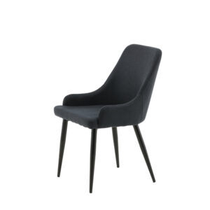 Plaza – Chaise de salle à manger – Noir – 58 x 86 x 49 cm