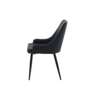 Plaza – Chaise de salle à manger – Noir – 58 x 86 x 49 cm