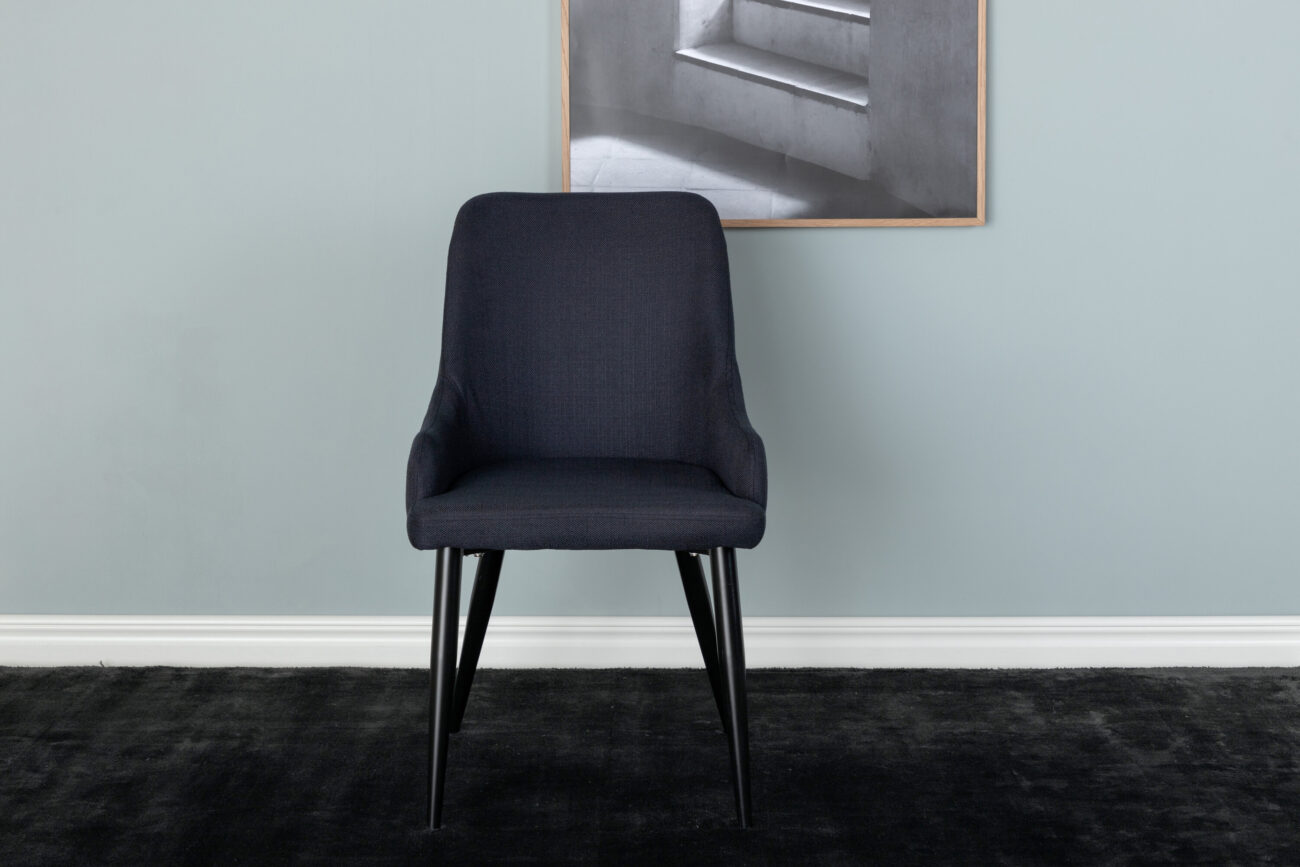 Plaza – Chaise de salle à manger – Noir – 58 x 86 x 49 cm