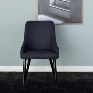 Plaza – Chaise de salle à manger – Noir – 58 x 86 x 49 cm