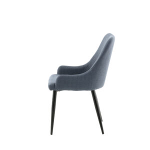 Plaza – Chaise de salle à manger – Noir, Bleu – 58 x 86 x 49 cm