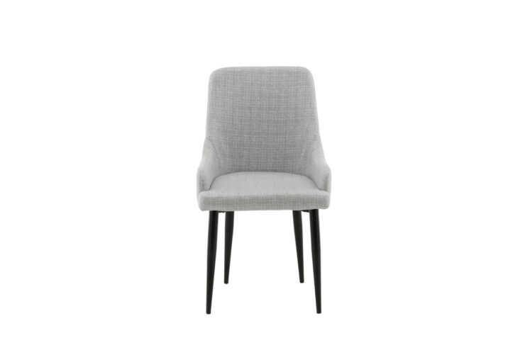 Plaza – Chaise de salle à manger – Noir, Gris – 58 x 86 x 49 cm