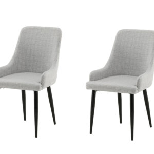 Plaza – Chaise de salle à manger – Noir, Gris – 58 x 86 x 49 cm