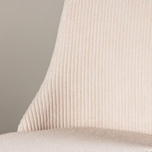 Leone – Chaise de salle à manger – Beige, Noir – 63 x 91 x 47 cm