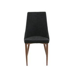 Leone – Chaise de salle à manger – Noir, Naturel – 63 x 91 x 47 cm