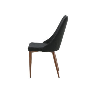 Leone – Chaise de salle à manger – Noir, Naturel – 63 x 91 x 47 cm