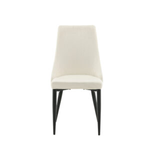 Leone – Chaise de salle à manger – Noir, Blanc – 63 x 91 x 46,5 cm