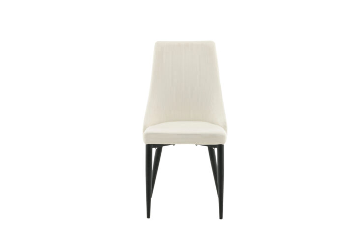 Leone – Chaise de salle à manger – Noir, Blanc – 63 x 91 x 46,5 cm