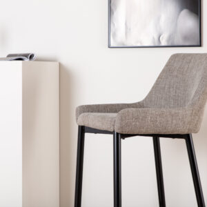 Plaza – Chaise de bar – Beige, Noir – 53 x 105 x 48 cm