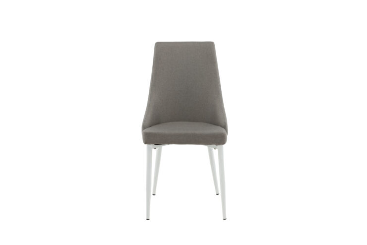 Leone – Chaise de salle à manger – Gris, Blanc – 63 x 91 x 47 cm