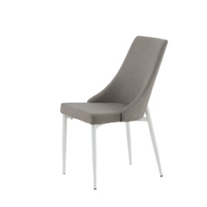 Leone – Chaise de salle à manger – Gris, Blanc – 63 x 91 x 47 cm