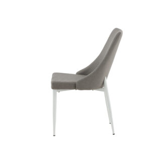 Leone – Chaise de salle à manger – Gris, Blanc – 63 x 91 x 47 cm