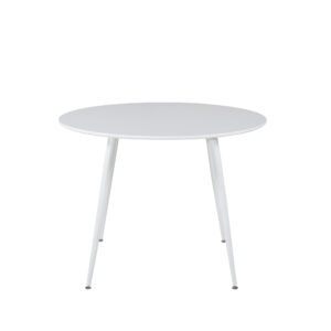Plaza – Table à manger ronde – Blanc – ⌀100 cm