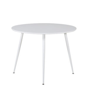 Plaza – Table à manger ronde – Blanc – ⌀100 cm