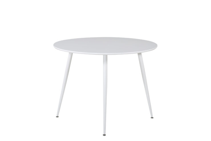 Plaza – Table à manger ronde – Blanc – ⌀100 cm