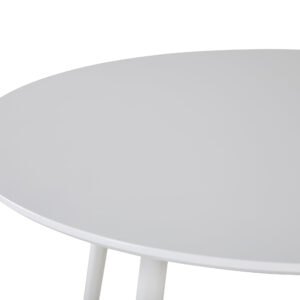 Plaza – Table à manger ronde – Blanc – ⌀100 cm
