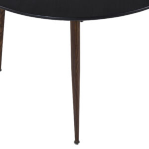 Plaza – Table à manger ronde – Noir, Noyer – ⌀100 cm