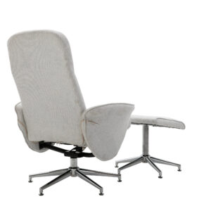 Rolf – Fauteuil relax – Chrome, Grège – 82 x 105 x 77 cm