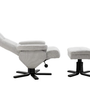 Sven – Fauteuil relax – Noir, Grège – 90 x 101 x 78 cm