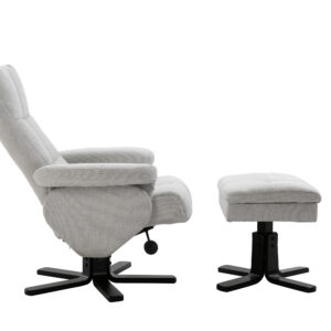 Sven – Fauteuil relax – Noir, Grège – 90 x 101 x 78 cm
