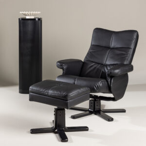 Sven – Fauteuil relax – Noir – 90 x 101 x 78 cm