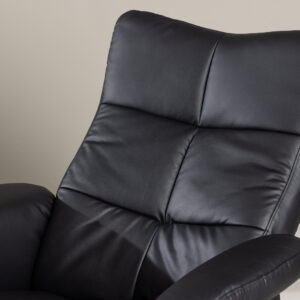 Sven – Fauteuil relax – Noir – 90 x 101 x 78 cm