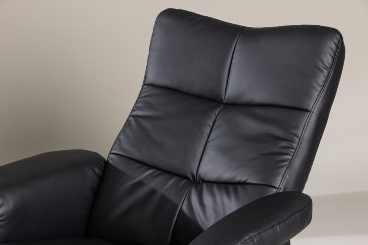 Sven – Fauteuil relax – Noir – 90 x 101 x 78 cm