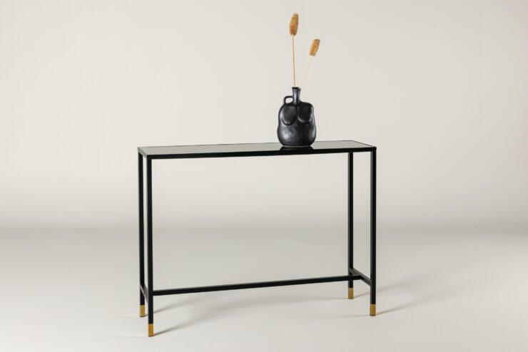 Dipp – Table d'appoint – Noir, Doré – 100 x 30 cm